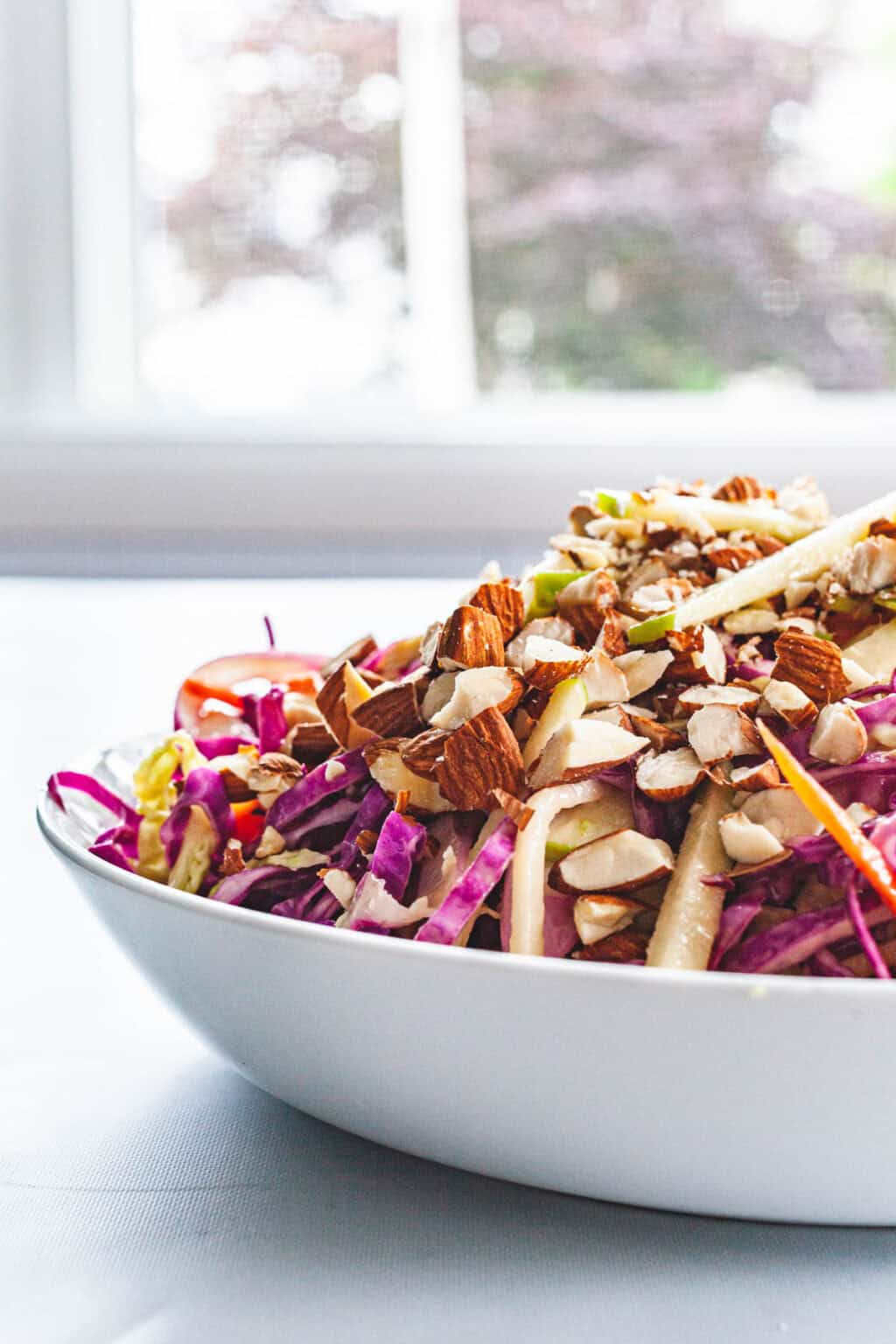 Coleslaw with Apples and Nuts Balancing Bowls