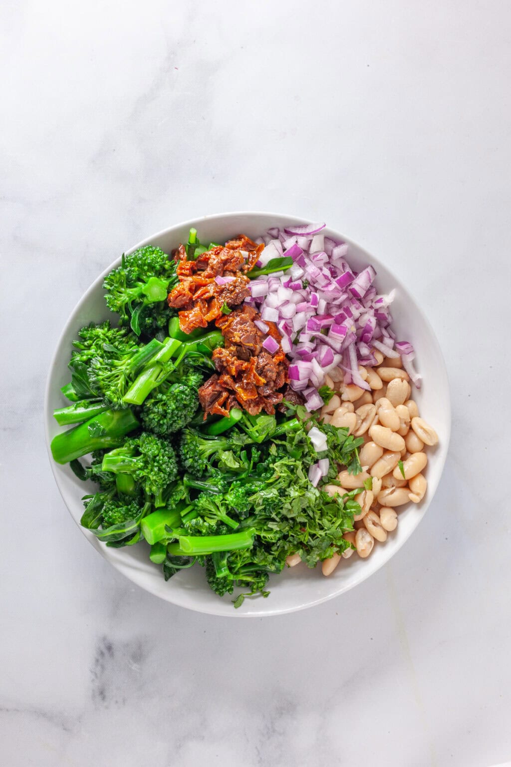 Broccoli Rabe salad White Bean With Sundried Tomatoes Balancing Bowls