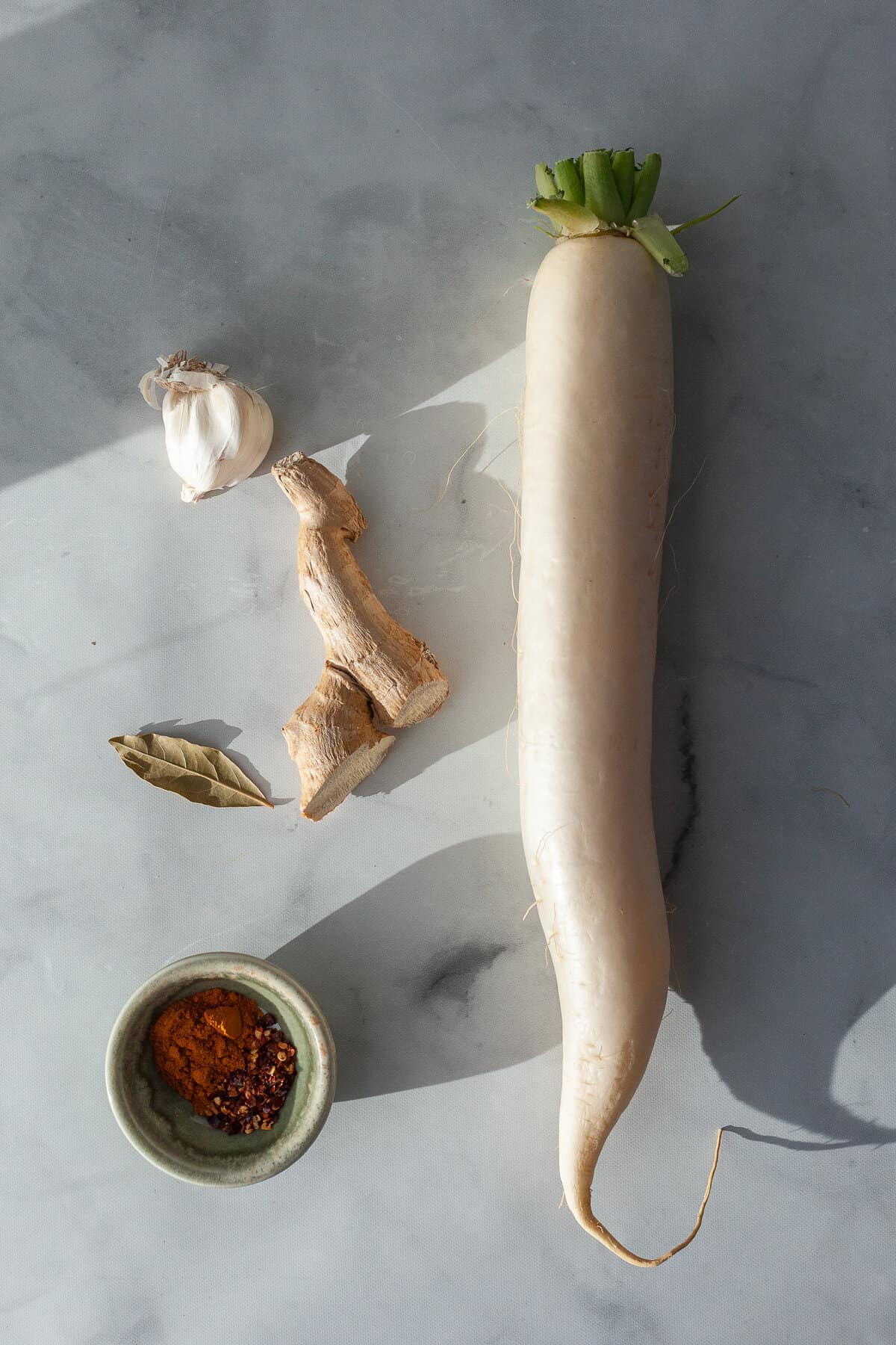 Pickled Daikon Radish Balancing Bowls