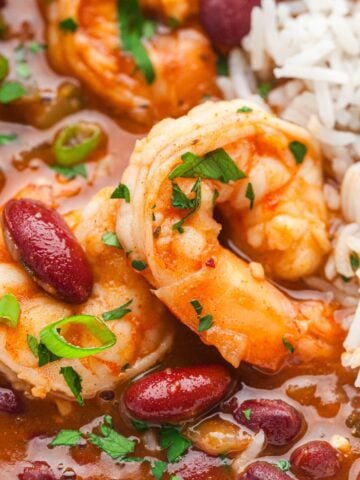 red beans and rice with shrimp