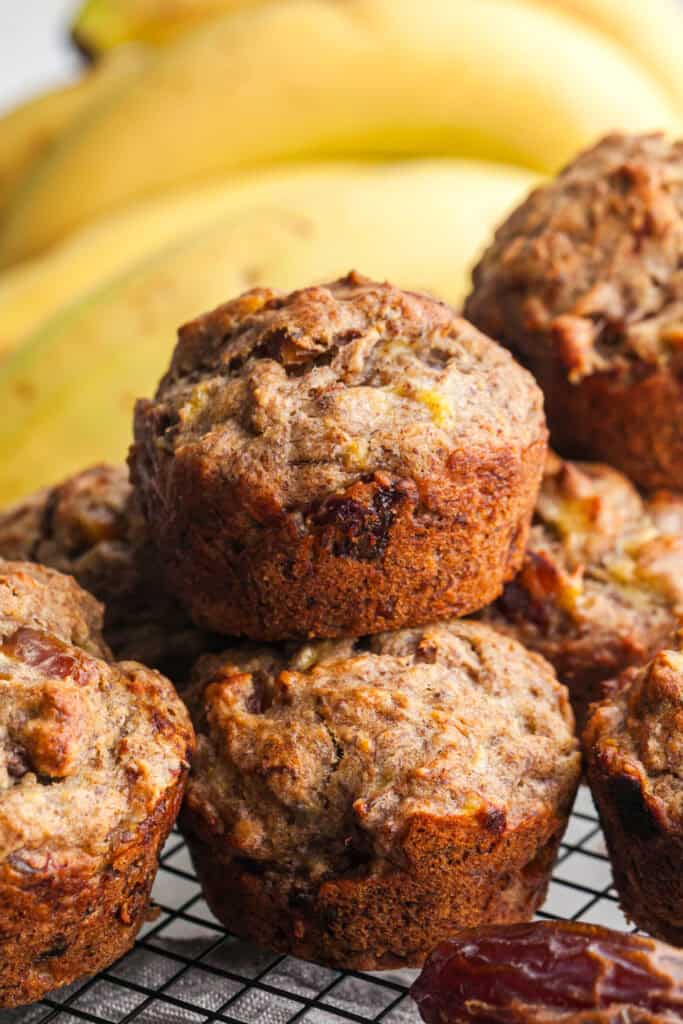 The Banana Date Muffins - Balancing Bowls The Banana Date Muffins - Balancing Bowls