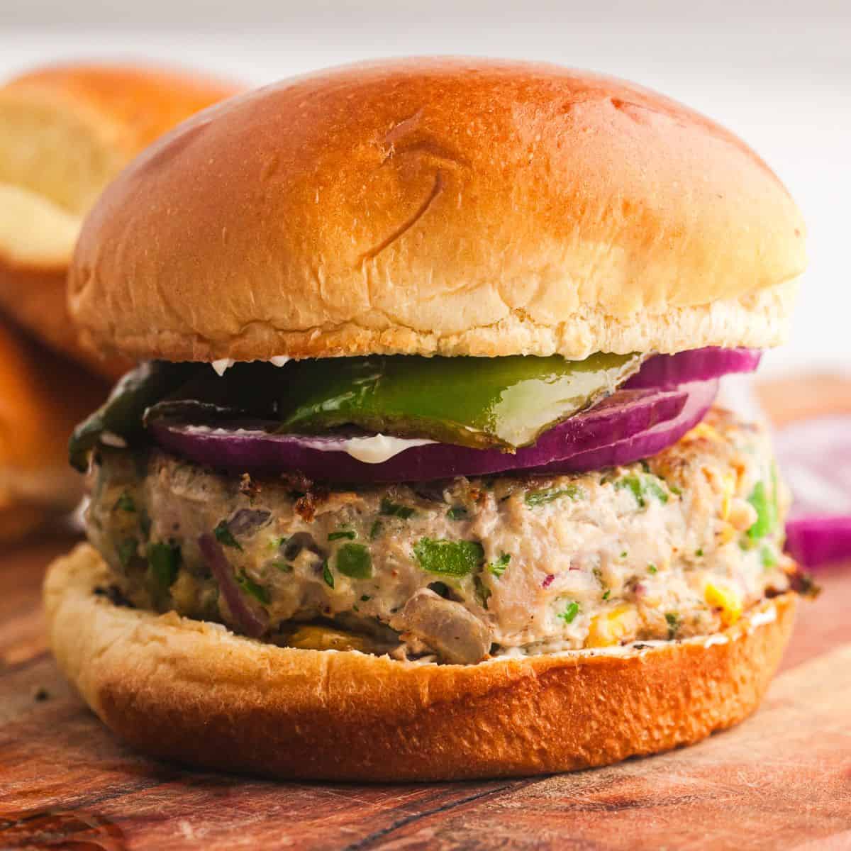 Turkey Cheddar Jalapeño Burgers